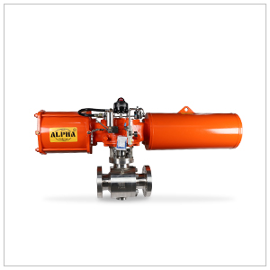 Fork type pneumatic hard seal fixed ball valve